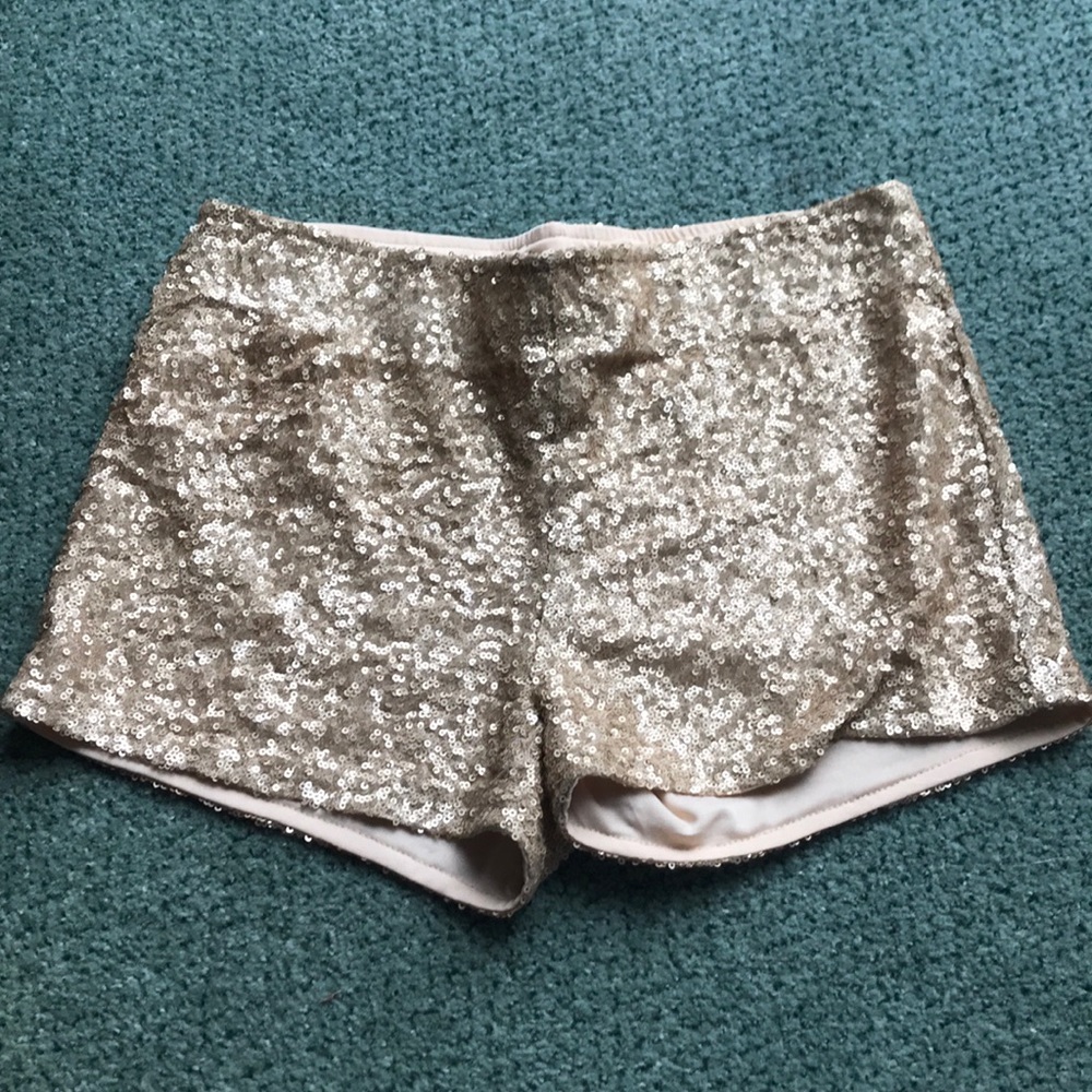 Gold sequins shorts